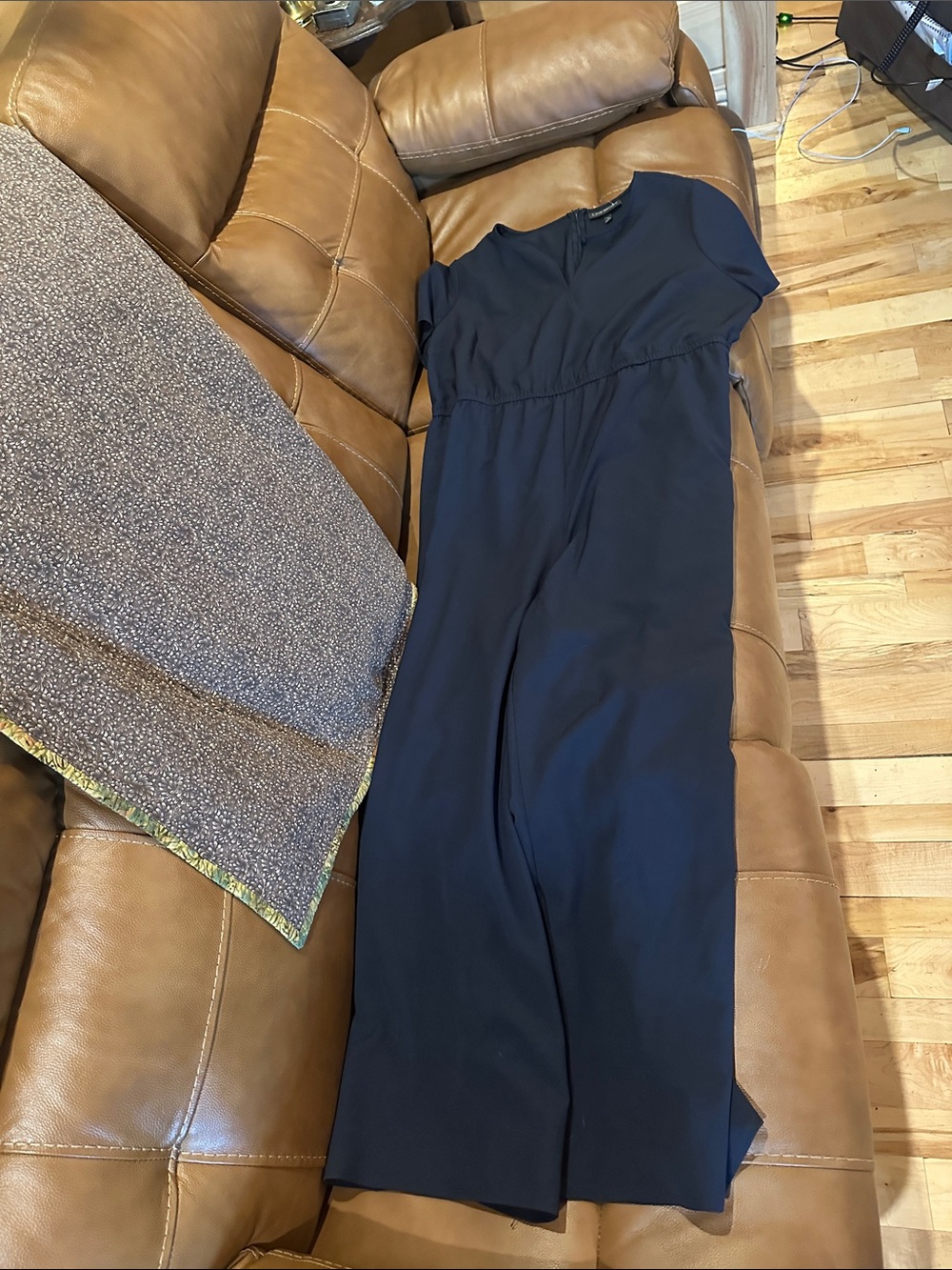 Lane Bryant Navy Wide-Leg Jumpsuit - Picture 3 of 3